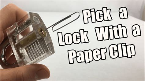 pick a lock with a paperclip.